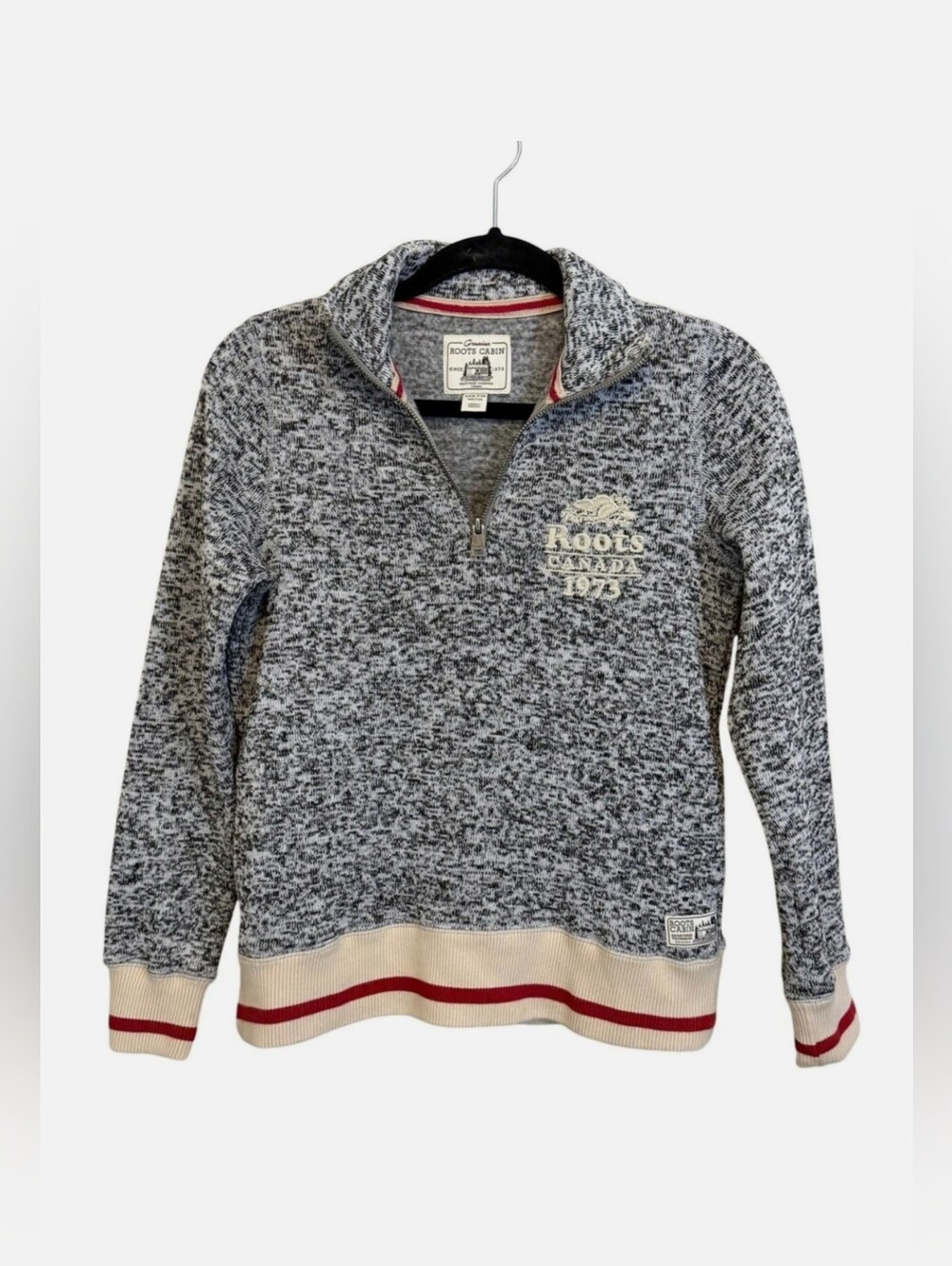 Roots Canada Cabin Collection Quarter Zip Pullover -Large